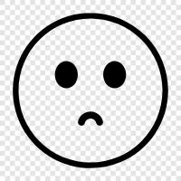 sad face, sad smile, sad eyes, angry face icon svg