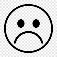 sad, depressed, unhappy, unhappy face icon svg