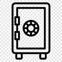 safe, lock box, security box, fireproof box icon svg