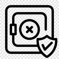 safe storage, safekeeping, secure storage, storage security icon svg