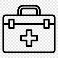 safety box, disaster preparedness, emergency supplies, first aid kit icon svg