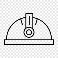 Sicherheit, Konstruktion, Stahl, Helm symbol