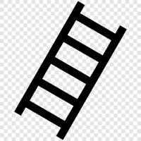 Safety ladders, adders for roofs, ladders for steps, ladders icon svg