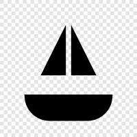 sailboat, yacht, ship, canal boat icon svg