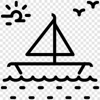 sailboat, yacht, fishing boat, cruiser icon svg