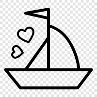 sailing, cruising, boating, sailing vessel icon svg