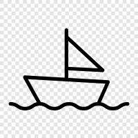 sailing, boating, cruising, fishing icon svg