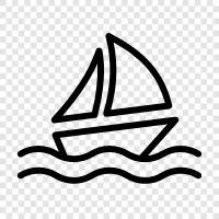 sailing, cruising, sailboat icon svg