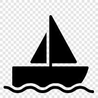 sailing, cruising, lake, river icon svg