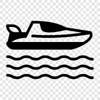 sailing boat, cruising boat, pontoon boat, catboat icon svg
