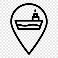 sailing, river, ocean, cargo icon svg