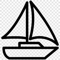 sailing, cruising, fishing, sailingboat icon svg