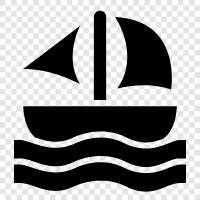 sailing, sailing vessel, yacht, cruising icon svg