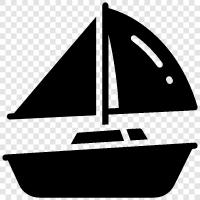 sailing, cruising, boating, fishing icon svg