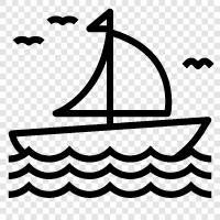 sailing, water, white, cruiser icon svg