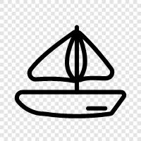 sailing, boat, sailing vessel, cruising icon svg