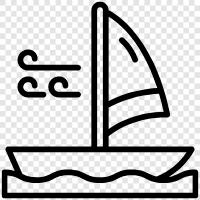 Segeln, Boardsailing, Segelausrüstung, Windsurfausrüstung symbol