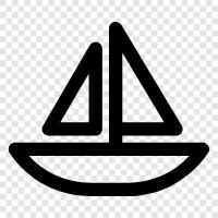 sailing, cruising, sailing vessel, windsurfing icon svg