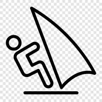 sailing, windsurfing gear, windsurfing schools, windsurfing icon svg