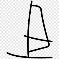 sailing, windsurfing equipment, windsurfing instruction, windsurfing icon svg