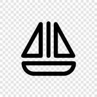 sailing, fishing, cruising, sailingboat icon svg