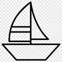 yelken, cruising, sailing, yelkenli ikon svg