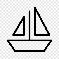 yelken, cruising, tekne, yacht ikon svg