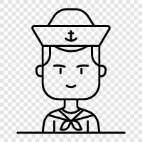 sailor, maritime, seafarer, mariner icon svg