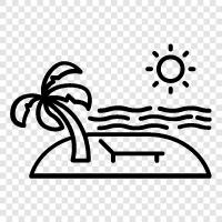 sand, sun, ocean, beach icon svg