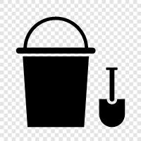 sand, bucket, fill, shovel icon svg