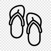 sandals, shoes, slippers, slides icon svg