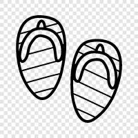 sandals, espadrilles, summer, flip flops icon svg
