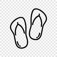 sandals, summer, shoes, flip flops icon svg