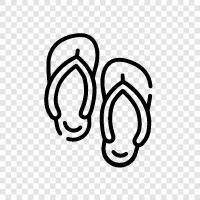 sandals, beach sandals, flip flops, beach shoes icon svg