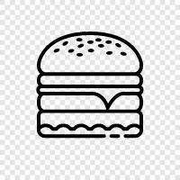 sandwich, burger, hamburger patty, hamburger recipe icon svg