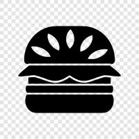 sandwich, burger, hamburger restaurant, hamburger joint icon svg