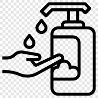 Sanitize Hand, antibakterielle Hand Sanitizer, Gel Hand San, Hand Sanitizer symbol
