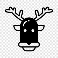 Santa, Christmas, Rudolph, Christmas lights icon svg