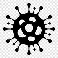 SARS, H1N1, pandemic, virus icon svg