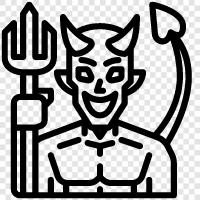 Satan, Lucifer, Beelzebub, devil worship icon svg