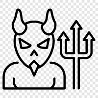 Satan, wicked, evil, sin icon svg