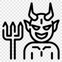 Satan, Hell, Demon, Satanism icon svg