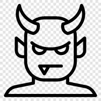 Şeytan, Lucifer, Beelzebub, Karanlığın Prensi ikon svg