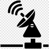 satellite internet, satellite TV, satellite radio, satellite phone icon svg