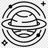 Saturn s ring, Saturn s moon, Titan, Enceladus icon svg