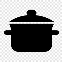 sauce, pan, cooking, utensil icon svg