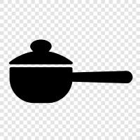 saucepan lid, saucepan handle, saucepan ring, saucepan oven icon svg