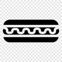 sausage, frankfurter, wiener, Hot Dog icon svg