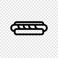 sausage, frankfurter, wiener, buns icon svg