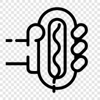 sausage, frankfurter, wiener, bratwurst icon svg